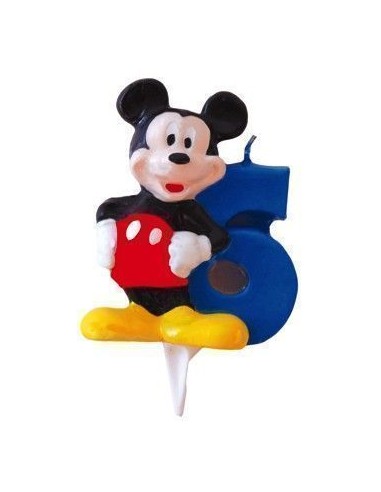 Bougie Mickey nº 6 - de haute qualité, idéale pour le carnaval, les fêtes à thème et les événements spéciaux